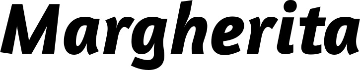 Vorschau des Bootsnamens "Margherita" als Schriftzug für "Bootsbeschriftung Kursiv 01"