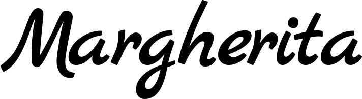 Vorschau des Bootsnamens "Margherita" als Schriftzug für "Bootsbeschriftung Klassisch 45"