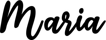 Vorschau des Bootsnamens "Maria" als Schriftzug für "Style Klassisch 74"