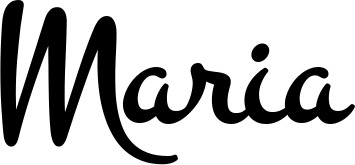Vorschau des Bootsnamens "Maria" als Schriftzug für "Bootsbeschriftung Klassisch 81"