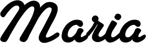 Vorschau des Bootsnamens "Maria" als Schriftzug für "Bootsbeschriftung Klassisch 65"