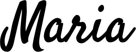 Vorschau des Bootsnamens "Maria" als Schriftzug für "Bootsbeschriftung Klassisch 96"