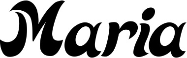 Vorschau des Bootsnamens "Maria" als Schriftzug für "Bootsbeschriftung Klassisch 33"