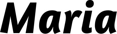Vorschau des Bootsnamens "Maria" als Schriftzug für "Bootsbeschriftung Kursiv 01"