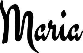 Vorschau des Bootsnamens "Maria" als Schriftzug für "Bootsbeschriftung Klassisch 63"