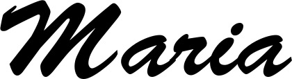 Vorschau des Bootsnamens "Maria" als Schriftzug für "Bootsbeschriftung Klassisch 03"