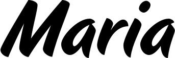 Vorschau des Bootsnamens "Maria" als Schriftzug für "Bootsbeschriftung Klassisch 19"