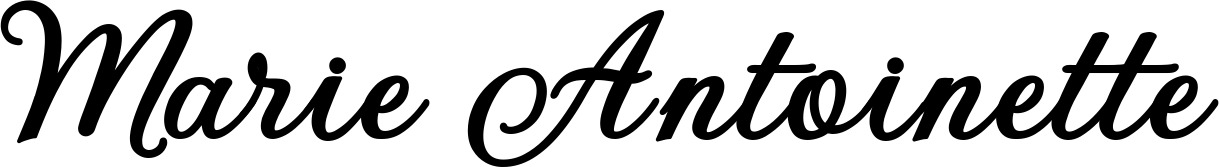 Vorschau des Bootsnamens "Marie Antoinette" als Schriftzug für "Bootsbeschriftung Klassisch 69"