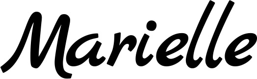 Vorschau des Bootsnamens "Marielle" als Schriftzug für "Bootsbeschriftung Klassisch 45"