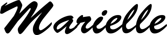 Vorschau des Bootsnamens "Marielle" als Schriftzug für "Bootsbeschriftung Klassisch 03"
