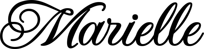 Vorschau des Bootsnamens "Marielle" als Schriftzug für "Bootsbeschriftung Klassisch 70"