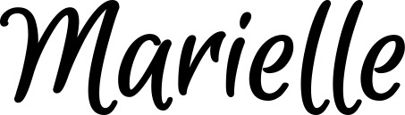 Vorschau des Bootsnamens "Marielle" als Schriftzug für "Bootsbeschriftung Klassisch 105"