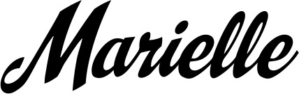 Vorschau des Bootsnamens "Marielle" als Schriftzug für "Bootsbeschriftung Klassisch 29"