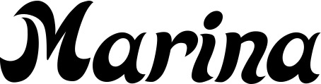 Vorschau des Bootsnamens "Marina" als Schriftzug für "Bootsbeschriftung Klassisch 33"