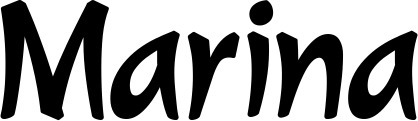 Vorschau des Bootsnamens "Marina" als Schriftzug für "Bootsbeschriftung Klassisch 72"