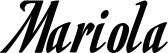 Vorschau des Bootsnamens "Mariola" als Schriftzug für "Bootsbeschriftung Klassisch 93"