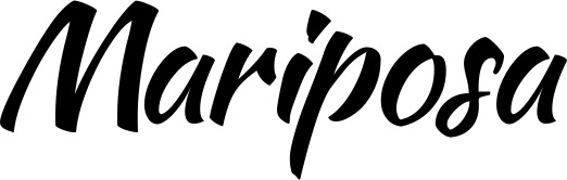 Vorschau des Bootsnamens "Mariposa" als Schriftzug für "Bootsbeschriftung Klassisch 73"