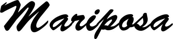 Vorschau des Bootsnamens "Mariposa" als Schriftzug für "Bootsbeschriftung Klassisch 03"