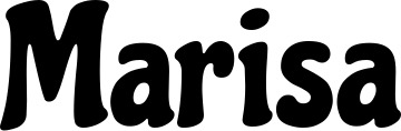 Vorschau des Bootsnamens "Marisa" als Schriftzug für "Bootsbeschriftung Klassisch 53"