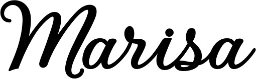 Vorschau des Bootsnamens "Marisa" als Schriftzug für "Bootsbeschriftung Klassisch 69"