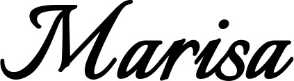 Vorschau des Bootsnamens "Marisa" als Schriftzug für "Bootsbeschriftung Klassisch 58"