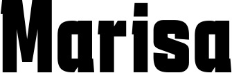 Vorschau des Bootsnamens "Marisa" als Schriftzug für "Bootsbeschriftung Fett 41"