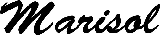 Vorschau des Bootsnamens "Marisol" als Schriftzug für "Bootsbeschriftung Klassisch 03"