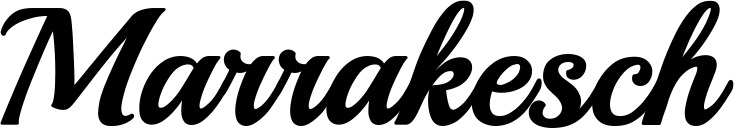 Vorschau des Bootsnamens "Marrakesch" als Schriftzug für "Bootsbeschriftung Klassisch 86"