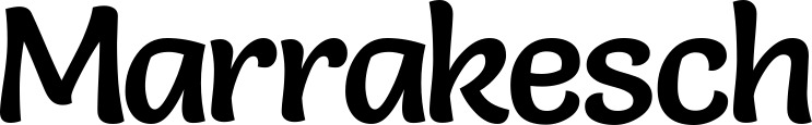 Vorschau des Bootsnamens "Marrakesch" als Schriftzug für "Bootsbeschriftung Klassisch 94"