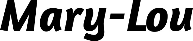 Vorschau des Bootsnamens "Mary-Lou" als Schriftzug für "Bootsbeschriftung Kursiv 01"