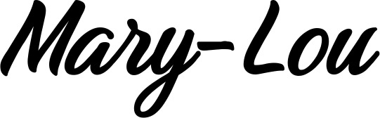 Vorschau des Bootsnamens "Mary-Lou" als Schriftzug für "Bootsbeschriftung Klassisch 48"