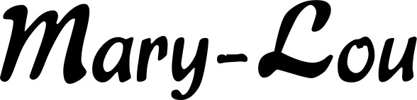 Vorschau des Bootsnamens "Mary-Lou" als Schriftzug für "Style Klassisch 15"