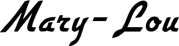 Vorschau des Bootsnamens "Mary-Lou" als Schriftzug für "Bootsbeschriftung Klassisch 66"