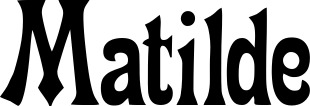 Vorschau des Bootsnamens "Matilde" als Schriftzug für "Bootsbeschriftung Neu 44"