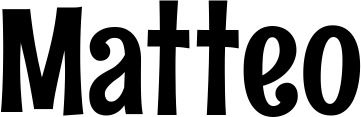 Vorschau des Bootsnamens "Matteo" als Schriftzug für "Bootsbeschriftung Neu 68"