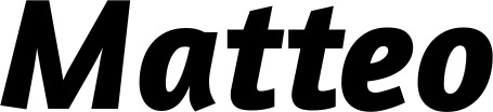 Vorschau des Bootsnamens "Matteo" als Schriftzug für "Bootsbeschriftung Kursiv 01"
