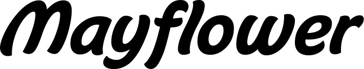 Vorschau des Bootsnamens "Mayflower" als Schriftzug für "Bootsbeschriftung Klassisch 14"