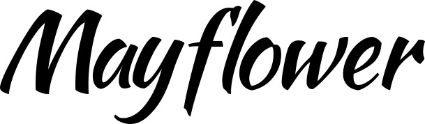 Vorschau des Bootsnamens "Mayflower" als Schriftzug für "Style Klassisch 73"