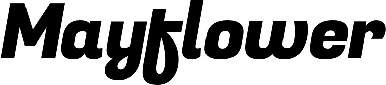 Vorschau des Bootsnamens "Mayflower" als Schriftzug für "Bootsbeschriftung Kursiv 04"