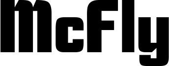 Vorschau des Bootsnamens "McFly" als Schriftzug für "Bootsbeschriftung Neu 11"