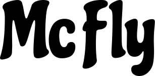 Vorschau des Bootsnamens "McFly" als Schriftzug für "Bootsbeschriftung Klassisch 53"