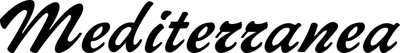 Vorschau des Bootsnamens "Mediterranea" als Schriftzug für "Bootsbeschriftung Klassisch 12"
