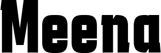 Vorschau des Bootsnamens "Meena" als Schriftzug für "Bootsbeschriftung Fett 41"