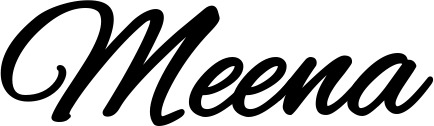 Vorschau des Bootsnamens "Meena" als Schriftzug für "Bootsbeschriftung Klassisch 35"