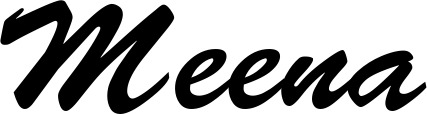 Vorschau des Bootsnamens "Meena" als Schriftzug für "Bootsbeschriftung Klassisch 03"