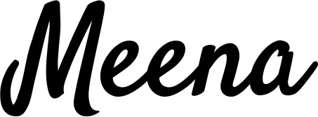 Vorschau des Bootsnamens "Meena" als Schriftzug für "Bootsbeschriftung Klassisch 96"