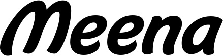 Vorschau des Bootsnamens "Meena" als Schriftzug für "Bootsbeschriftung Klassisch 14"
