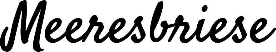 Vorschau des Bootsnamens "Meeresbriese" als Schriftzug für "Bootsbeschriftung Klassisch 96"