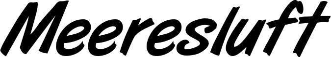 Vorschau des Bootsnamens "Meeresluft" als Schriftzug für "Bootsbeschriftung Klassisch 38"