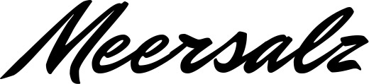 Vorschau des Bootsnamens "Meersalz" als Schriftzug für "Bootsbeschriftung Klassisch 82"